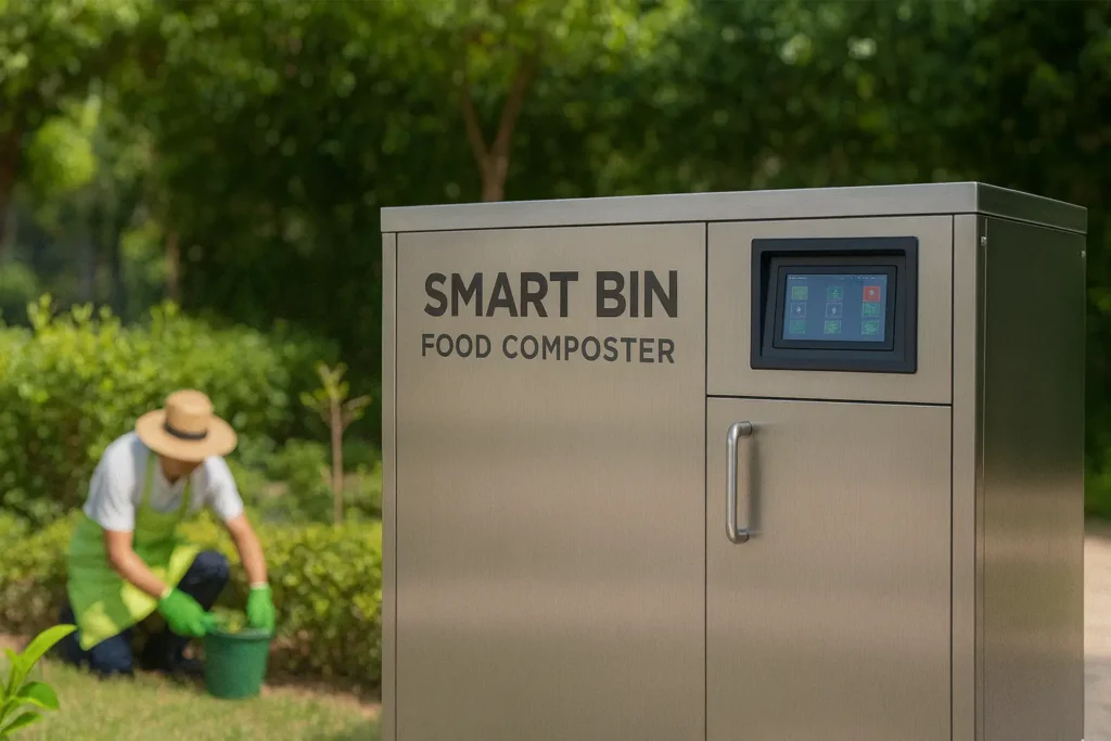 Smart bin food composter for sustainable waste management in UAE